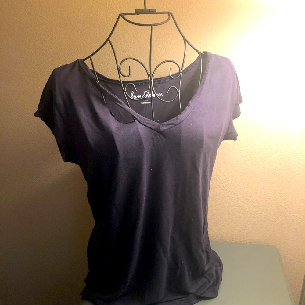 Sam Edelman Dark Grey Ripped Tee
